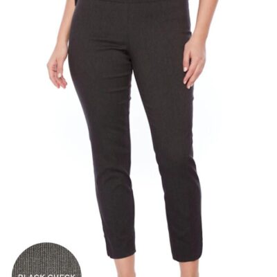 Up! 28" Solid Techno Petal-Slit Ankle Pant