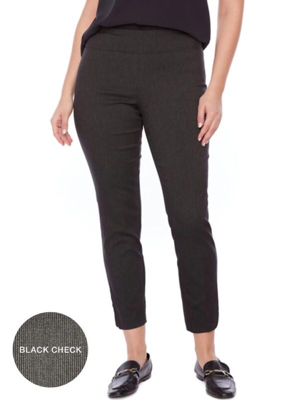 Up! 28" Solid Techno Petal-Slit Ankle Pant