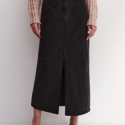 Morrison Noir Denim Skirt
