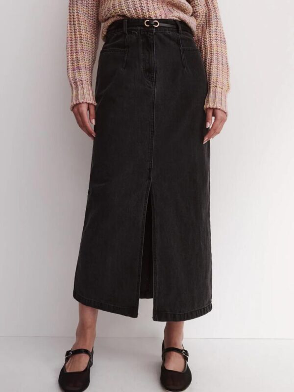 Morrison Noir Denim Skirt
