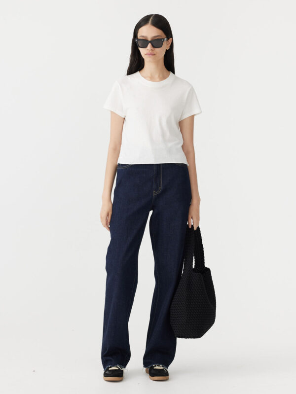 BASSIKE High Rise Straight Leg Jean