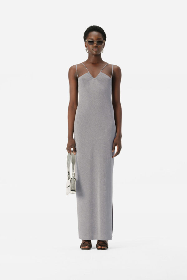 Elka Collective Selene Knit Dress Chrome