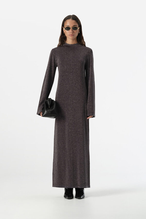 Elka Collective Thelma Knit Dress Midnight Lurex