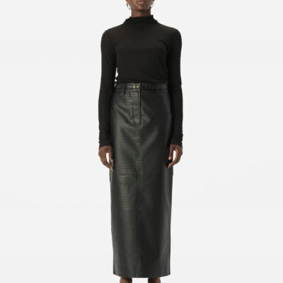 Elka Collective Akari Skirt Black Croc