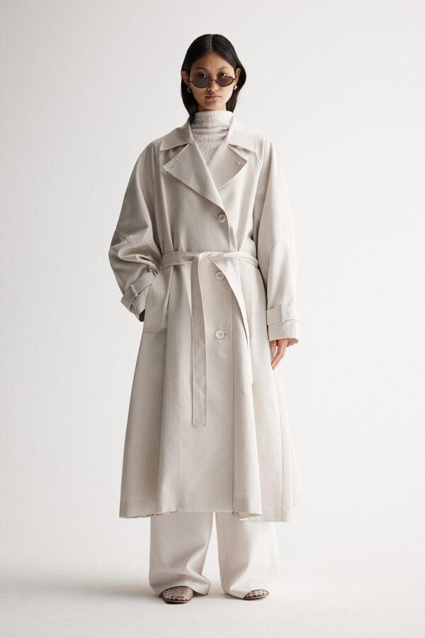 Elka Collective Leonora Trench Coat Bone