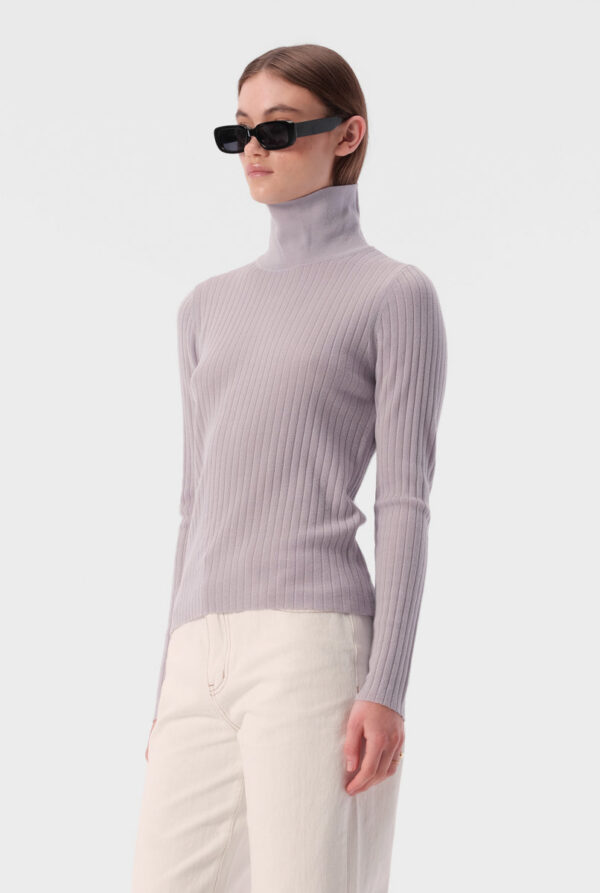 Elka Collective Karin Knit Top Platinum - Image 3