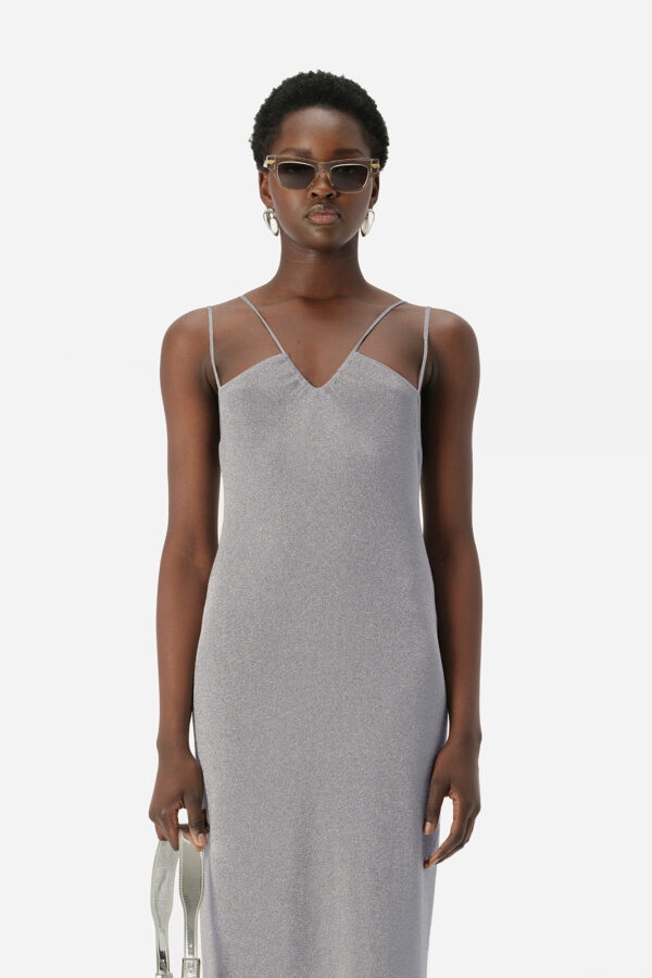 Elka Collective Selene Knit Dress Chrome - Image 2