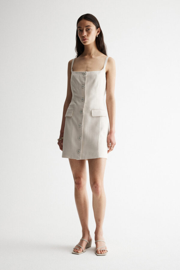Elka Collective Mala Dress Ecru - Image 2