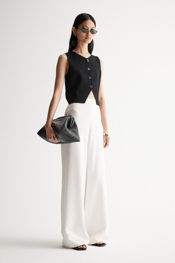 Elka Collective Hester Cropped Knit Vest Black - Image 3