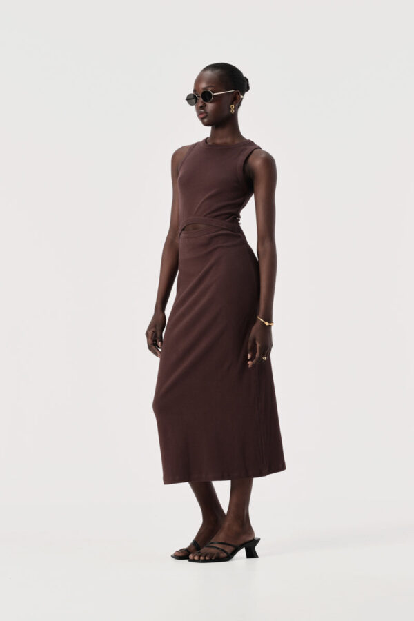 Elka Collective Alia Dress Chocolate - Image 3