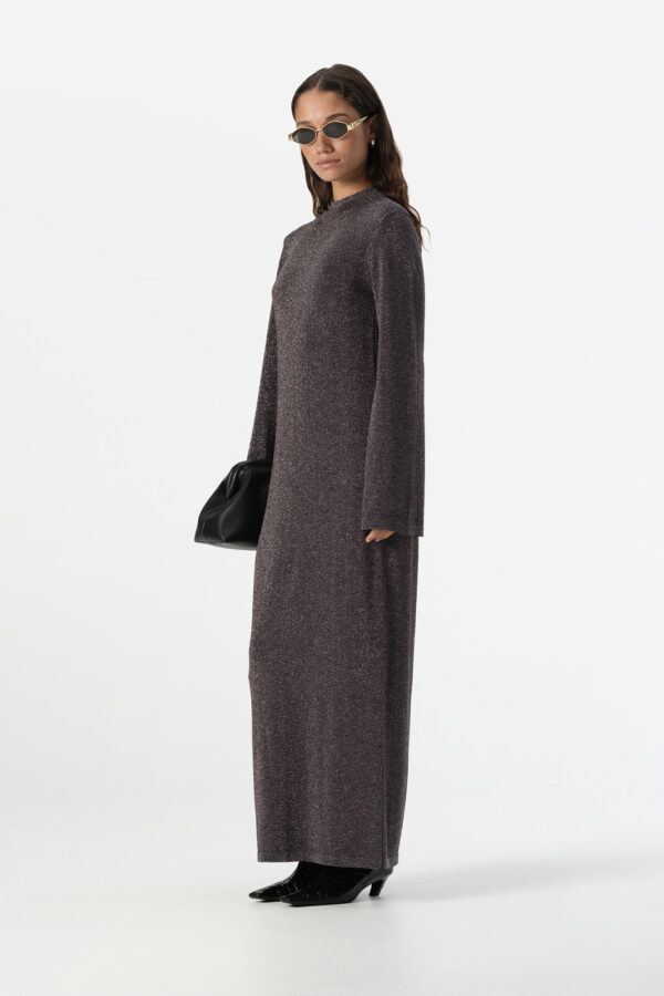 Elka Collective Thelma Knit Dress Midnight Lurex - Image 3