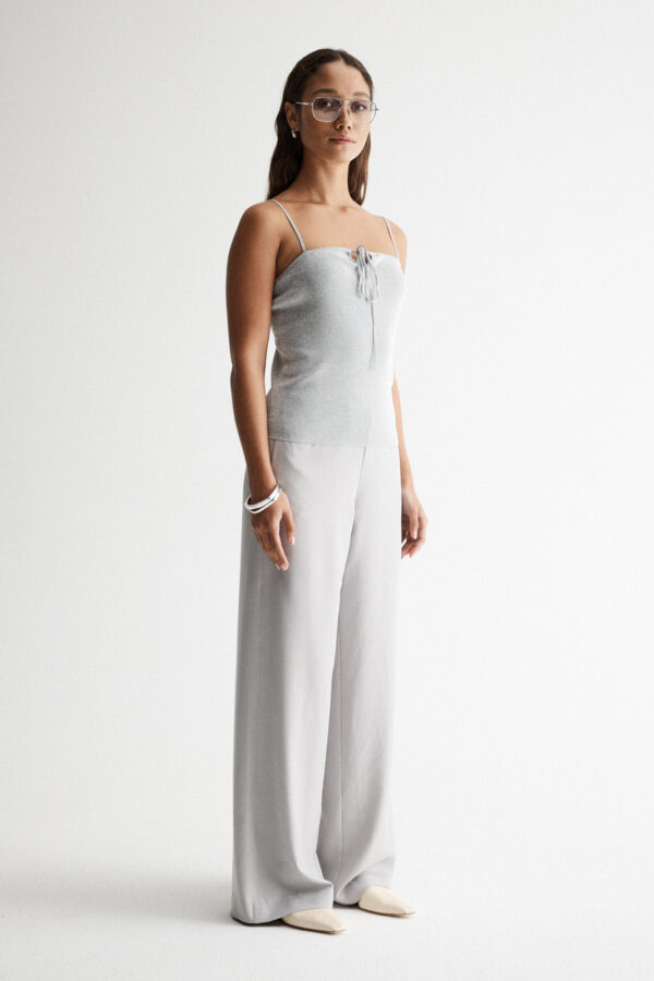 Elka Collective Selene Knit Top Chrome - Image 4