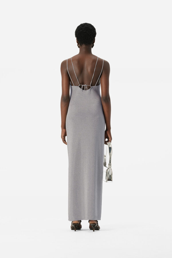 Elka Collective Selene Knit Dress Chrome - Image 5