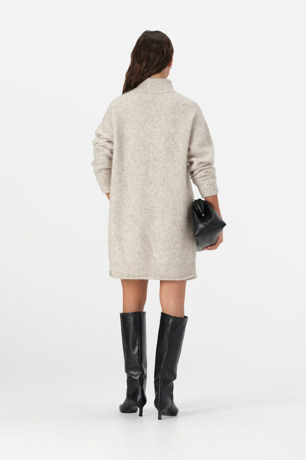 Elka Collective Asta Knit Dress White Marle - Image 5