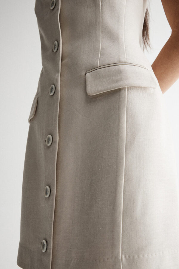 Elka Collective Mala Dress Ecru - Image 5
