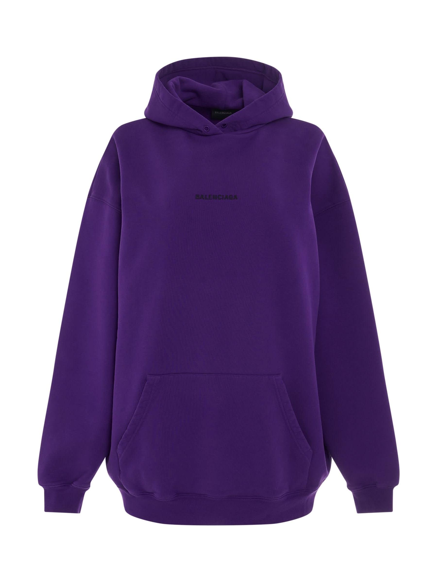Balenciaga Medium Fit Hoodie in Deep Purple/Black - Miss Nelly