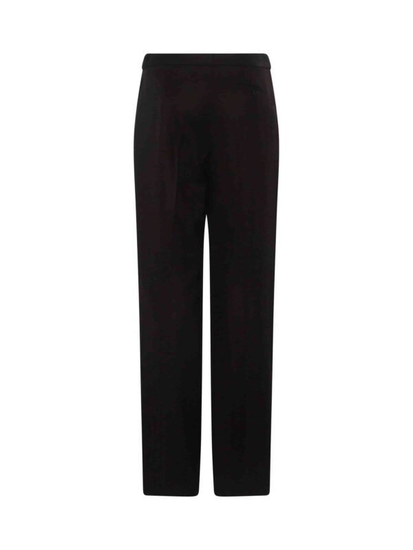 Alexander Mcqueen Herringbone Wide Leg Pants in Chocolate