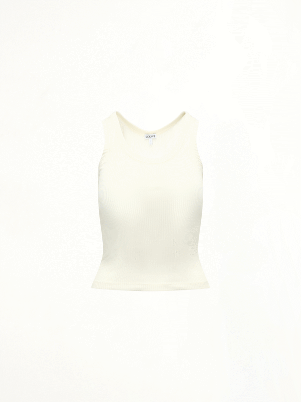 Loewe Anagram Tank Top in Soft White - Image 2