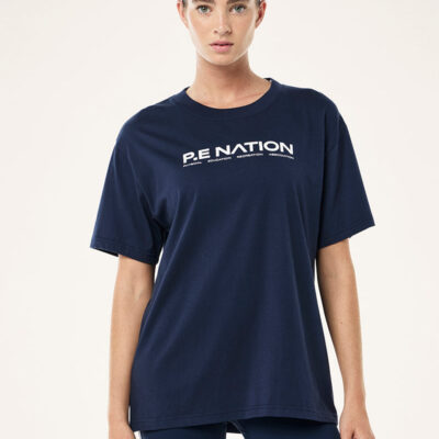 P.E Nation Aero Short Sleeve Tee In Dark Navy