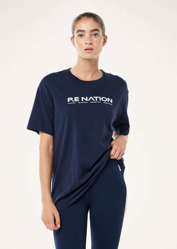 P.E Nation Aero Short Sleeve Tee In Dark Navy - Image 3