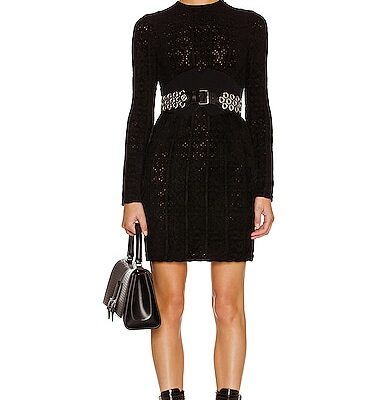 ALAÏA Fitted Corset Detail Mini Dress