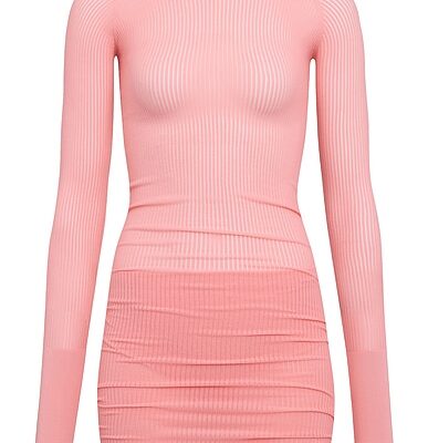 ALAÏA Long Sleeve Mini Dress