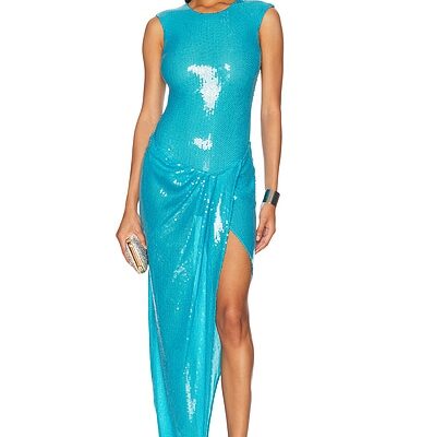 Alex Perry Sleeveless Sequined Gown