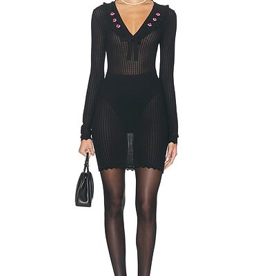 Alessandra Rich Long Sleeve Mini Dress