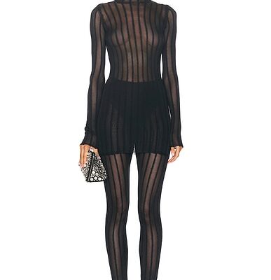 THE ATTICO Sheer Mini Dress