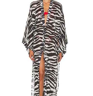 THE ATTICO Zebra Printed Caftan