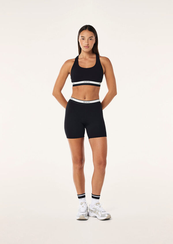 P.E Nation Avant 5" Bike Short In Black & Whisper White