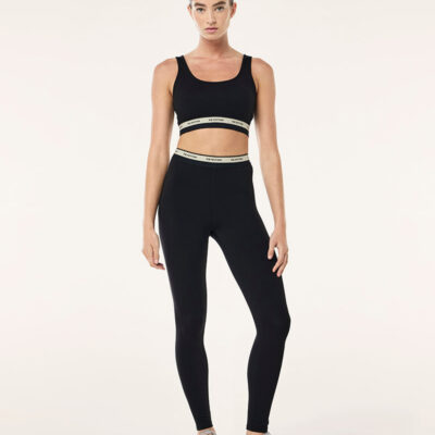 P.E Nation Avant Full Length Legging In Black & Biscuit