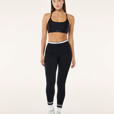 P.E Nation Avant Full Length Legging In Black & Whisper White