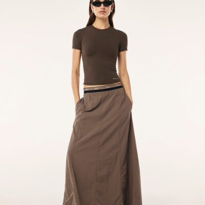 P.E Nation Global Avant Skirt In Walnut