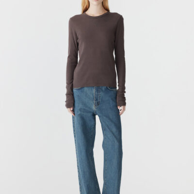 BASSIKE Slim Superfine Rib Long Sleeve T-Shirt