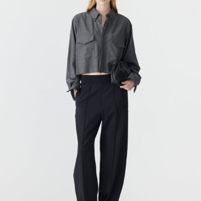 BASSIKE Elastic Detail Twill Pant