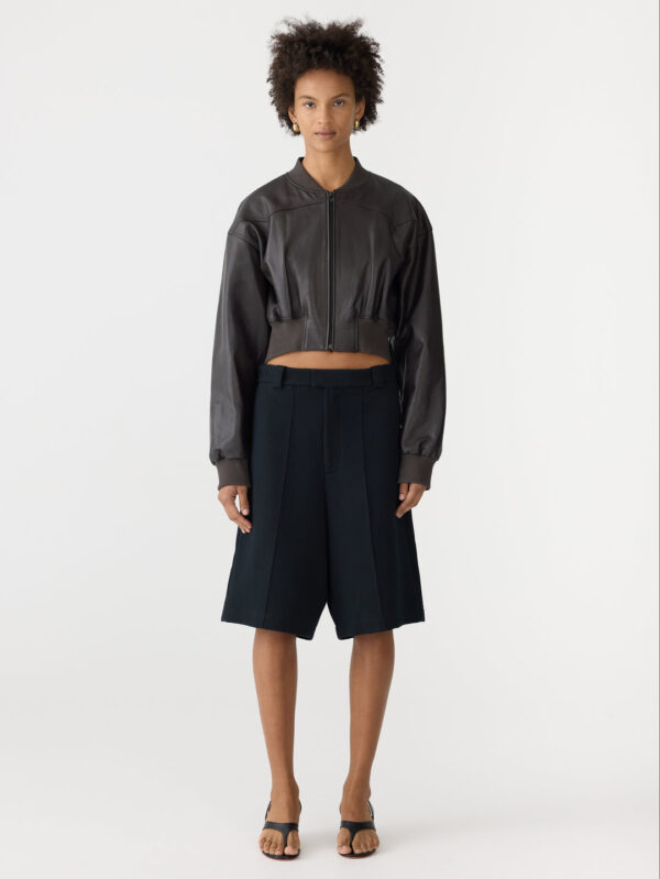 BASSIKE Raised Twill Wide Leg Shorts