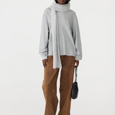 BASSIKE Slouch Crew Neck Long Sleeve T-Shirt