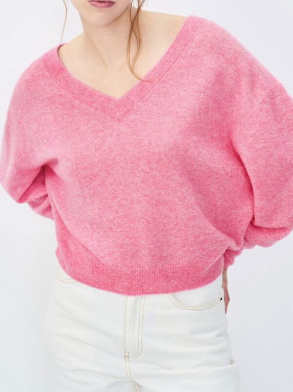 American Vintage Raxow Vee Neck Jumper - Image 2
