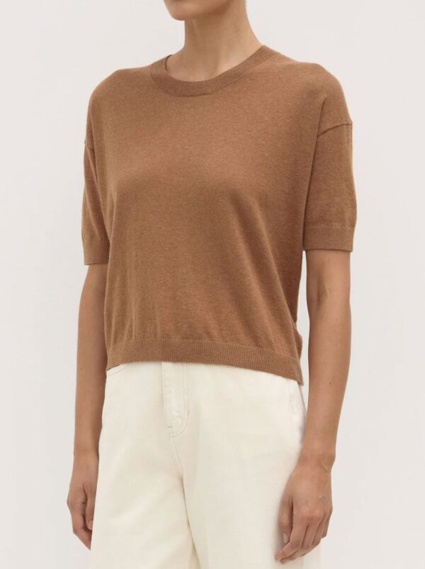 Assembly Label Vanya Cotton Cashmere Boxy Knit Tee - Image 2
