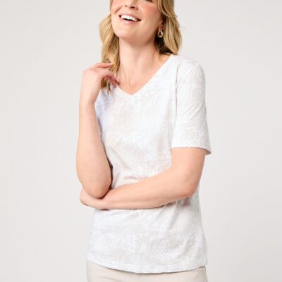 Black Pepper Delphi V Neck Top
