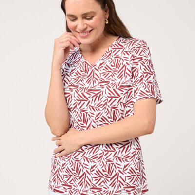 Black Pepper Rycell V Neck Top