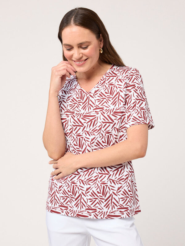 Black Pepper Rycell V Neck Top