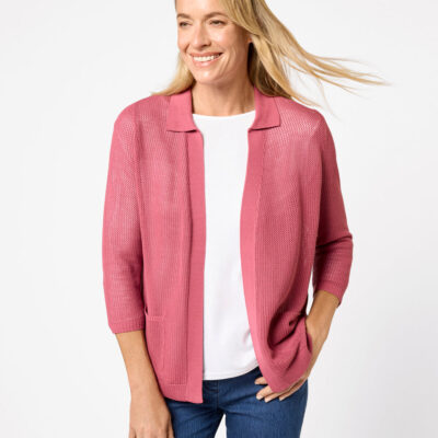 Black Pepper Dominique 3/4 Sleeve Cardigan