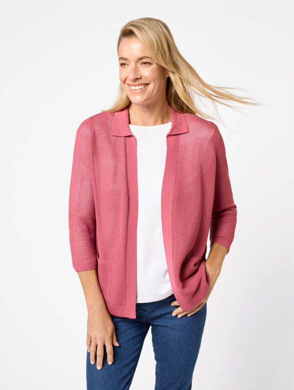 Black Pepper Dominique 3/4 Sleeve Cardigan