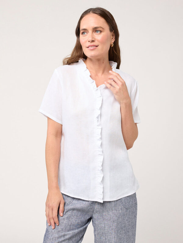 Black Pepper Niya Ruffle Shirt