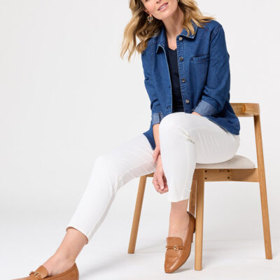 Black Pepper Taren Slim Leg Short Length Pant