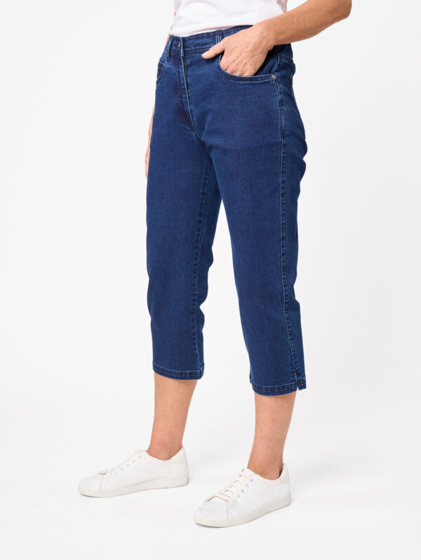 Black Pepper Intense Denim 3/4 Pant - Image 2