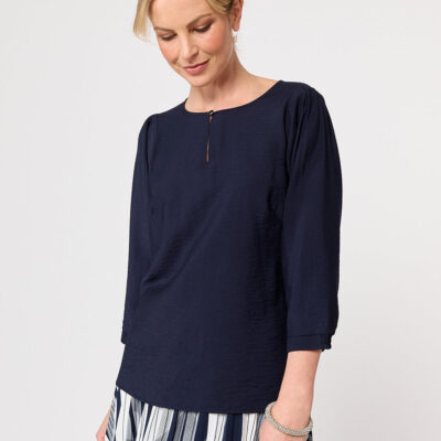 Black Pepper Louisa 3/4 Sleeve Blouse