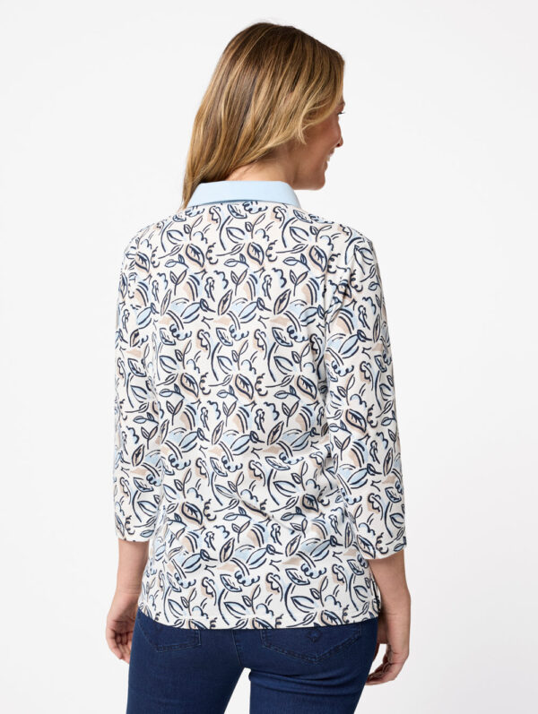 Black Pepper Marcia 3/4 Sleeve Polo - Image 4